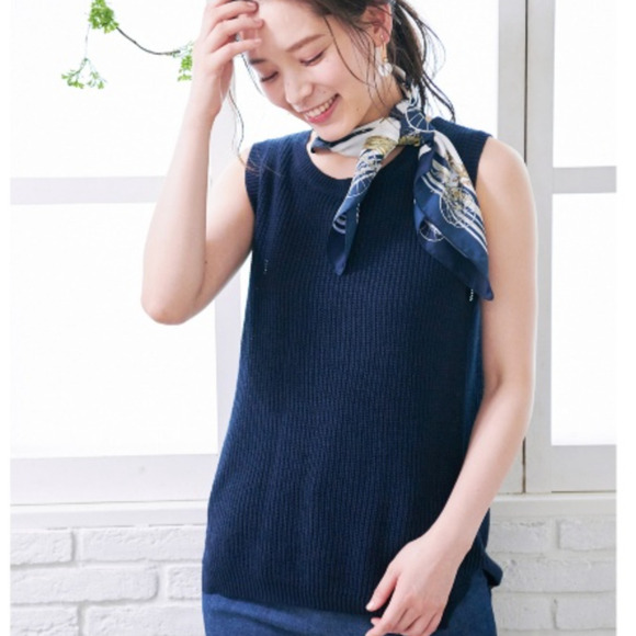 J. Crew Tunic Sweater Tank S Navy Blue Swank Top Blouse Knit Women's - Picture 1 of 8